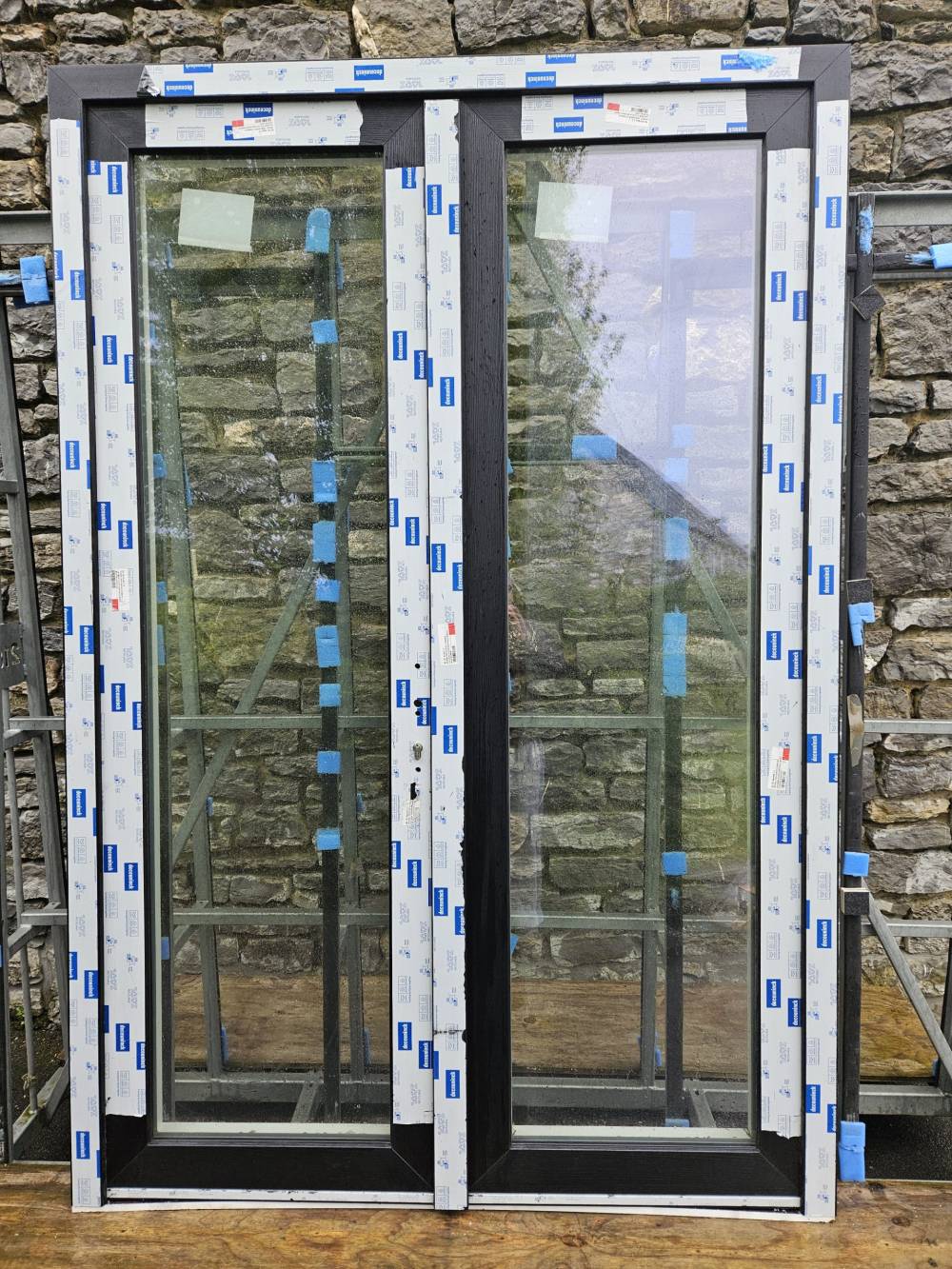 A saisir… Double porte PVC DECEUNINCK Elégant Infinity MD76 toute neuve