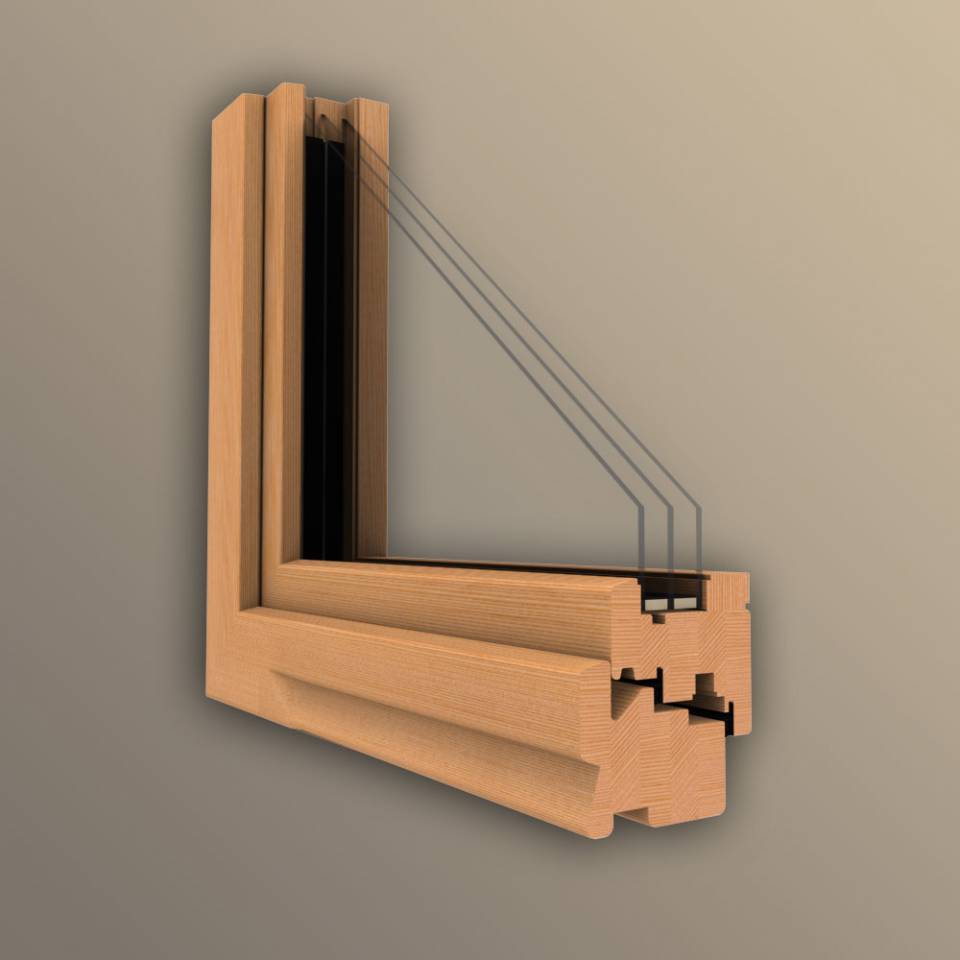Châssis bois et bois-alu 90 mm