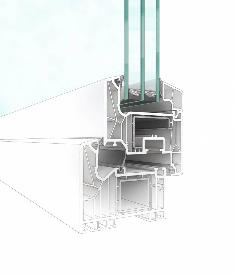 Châssis PVC Living MD 82 mm
